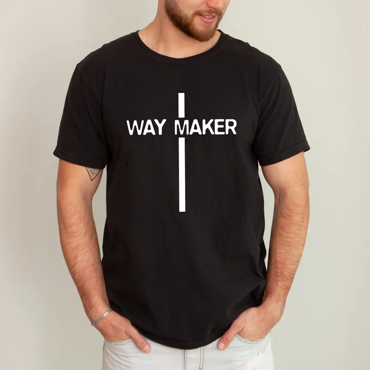Refinery Number One Way Maker Christian Faith Cross Jesus Gospel Comfort Colors T-Shirt