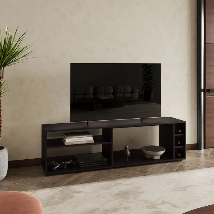 DEPOT E SHOP LLC Weir Tv Stand, 6 Shelves, 60" TV Capacity