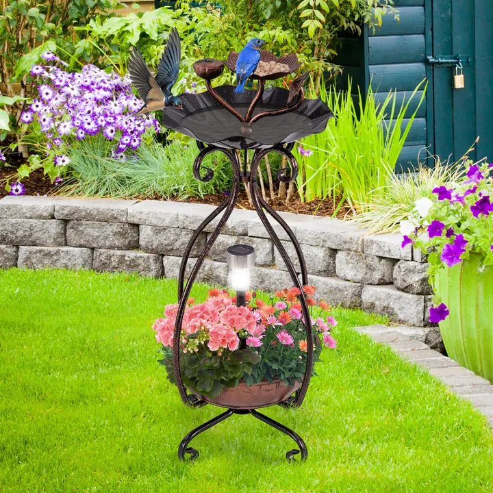 Gbruno Store Solar Outdoor Bird Bath Feeder