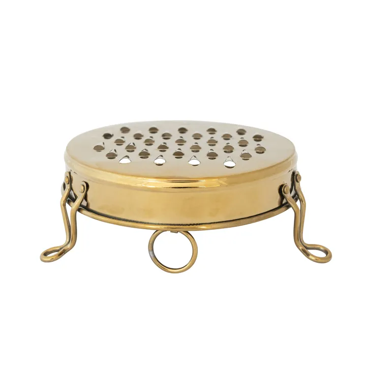 Storied Home Round Stainless Steel Footed Grater