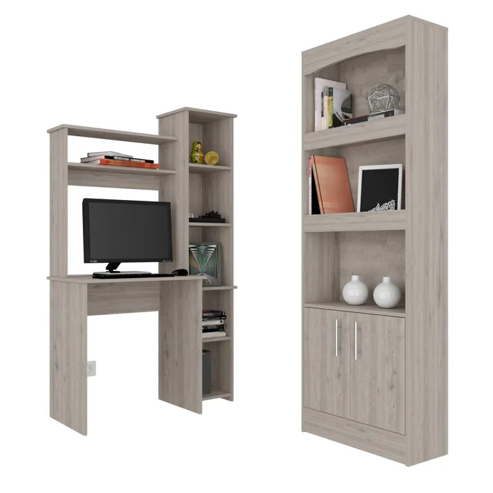 DEPOT E SHOP LLC Detroit Office Set, Bookcase + Desk
