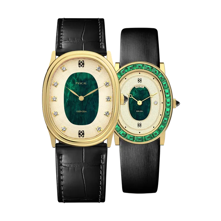 PASCAL Oval Diamond Couple Watches