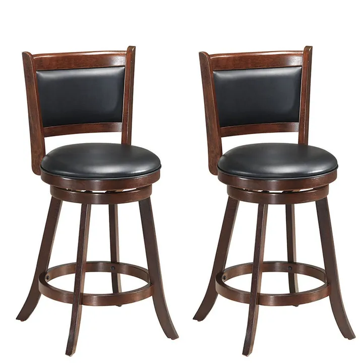 Directdeals 24 Inch Swivel Counter Stool Dining Chair Upholstered Seat