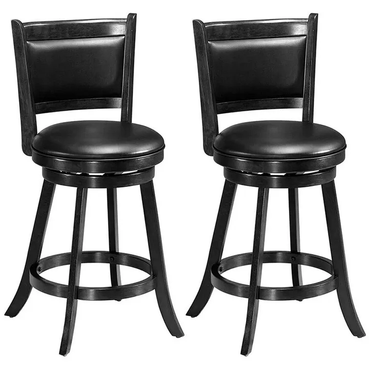 Directdeals 24 Inches Swivel Counter Stool Dining Chair Upholstered Seat