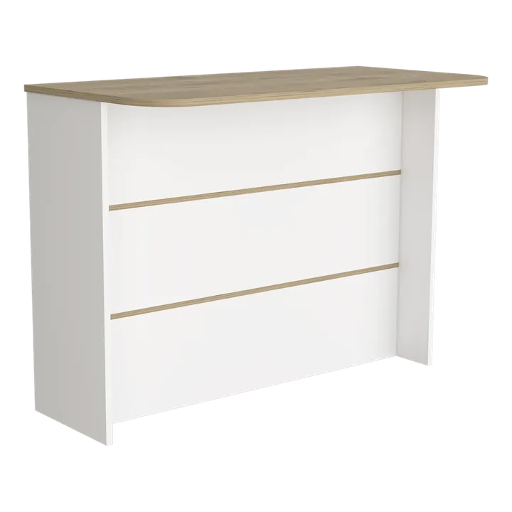 DEPOT E SHOP LLC Britton Kitchen Island With Two-Tier Storage Shelf