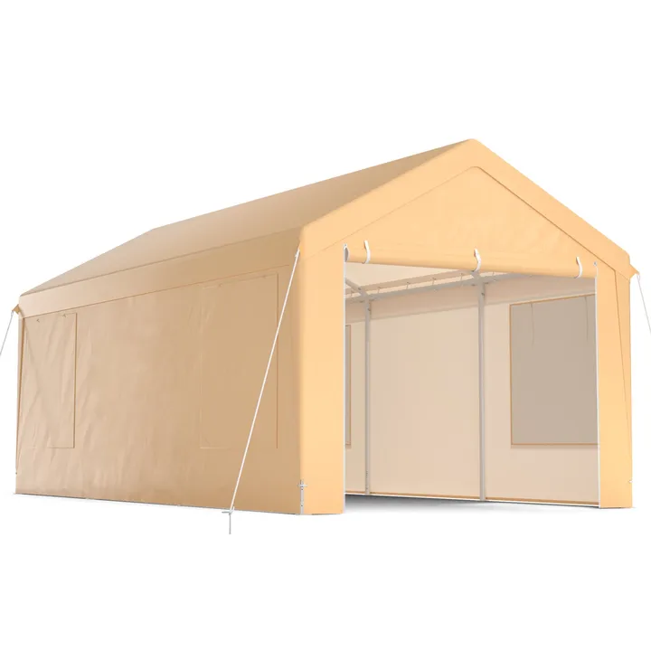 Directdeals Heavy-Duty Steel Portable Carport Car Canopy Shelter