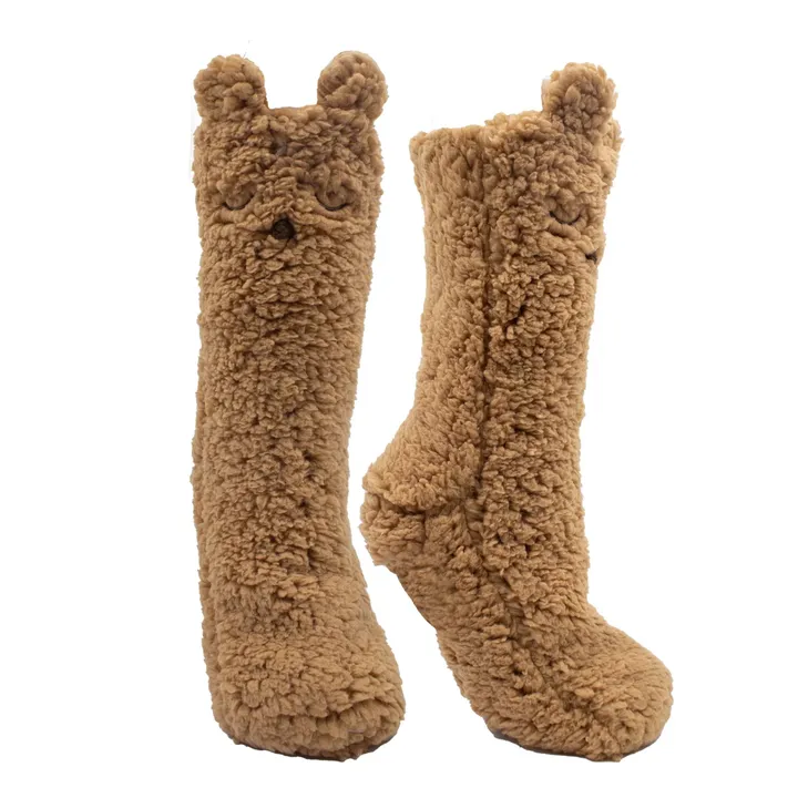 MinxNY Furry Lounge Socks W/ Non Skid Bottoms | Infused W/ Rose & Shea Butter