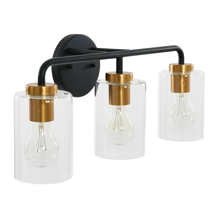 Storied Home Robert Stevenson Lighting Kendrick - Metal And Glass 3 Vanity Light