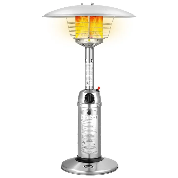 Directdeals Portable Tabletop Patio Stainless Steel Standing Propane Heater