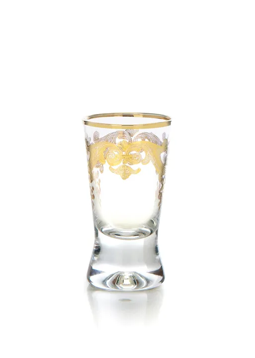 Classic Touch Liqueur Glasses With 24k Gold Artwork