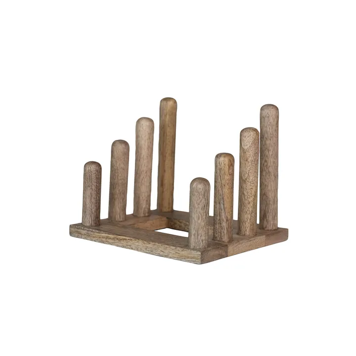 Storied Home Mango Wood Kitchen Stand with 3 Sections for Stylish Organization