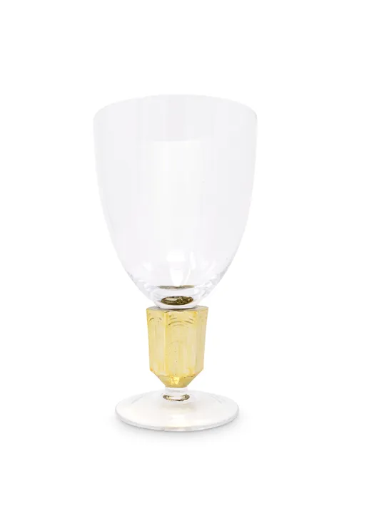 Classic Touch Water Glasses With Gold Detail Stem