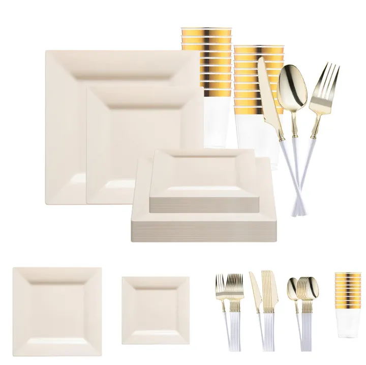 Smarty Had a Party Square Disposable Plastic Tableware Set