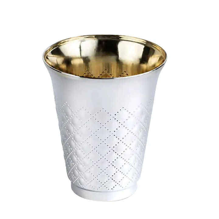 Smarty Had a Party 5 oz. Shiny Metallic Aluminum Round Plastic Kiddush Cups