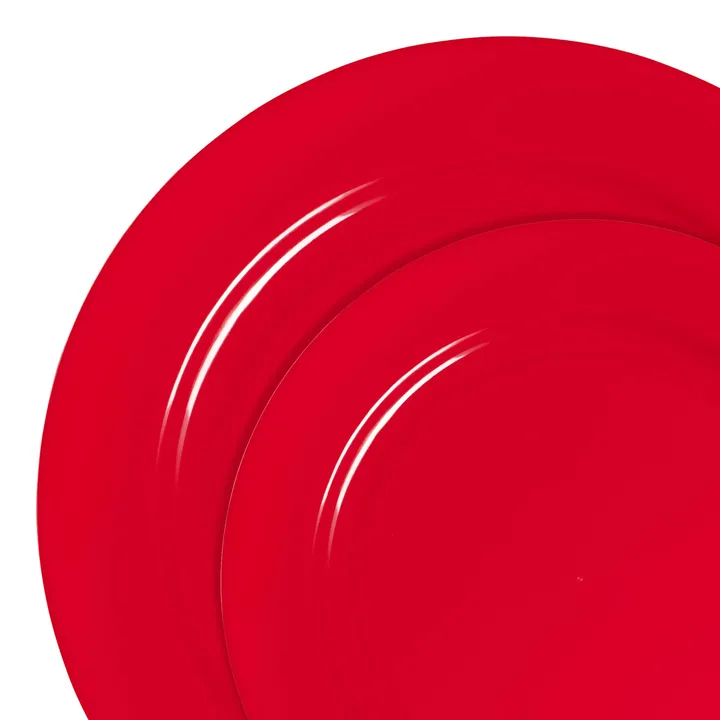 Smarty Had a Party Holiday Round Disposable Plastic Dinnerware Value Set