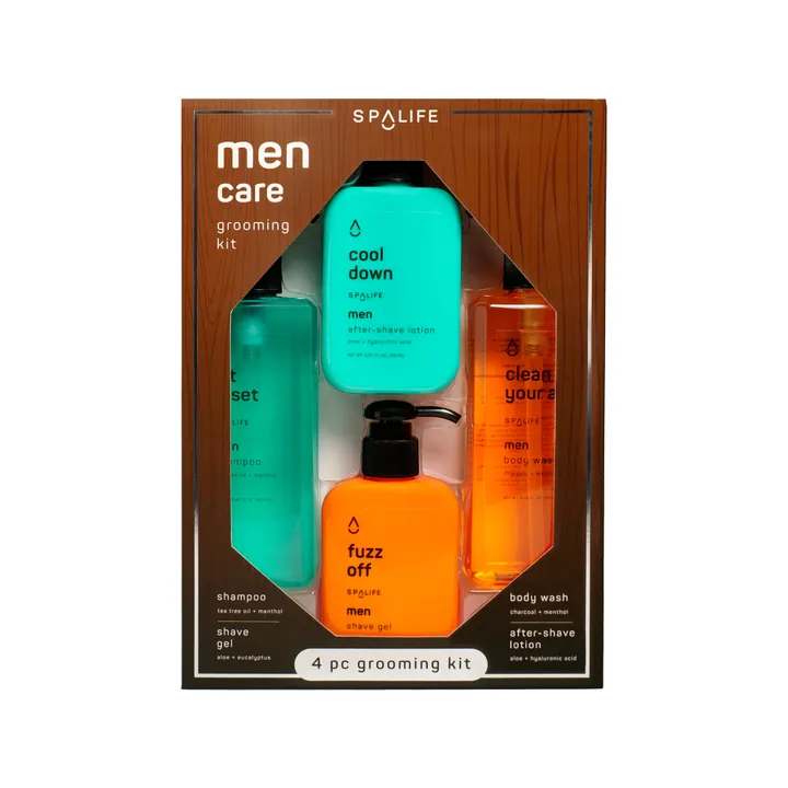 My SpaLife  Men's Grooming Kit for Clean, Smooth Skin & Hair