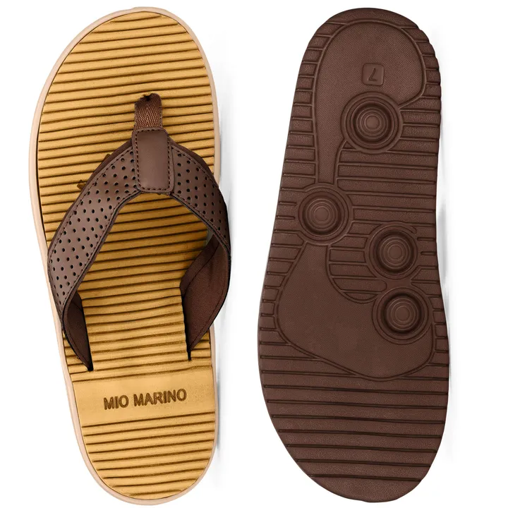 Mio Marino Men's Comforatable Memory Foam Flip Flops