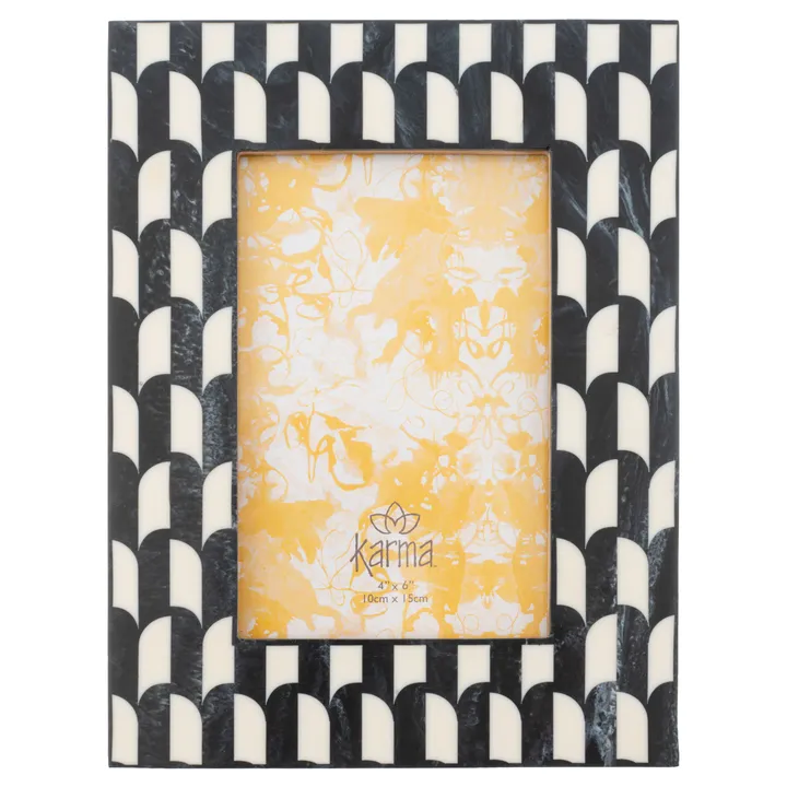 Karma B&W Color Block Rectangle Resin Picture Frame