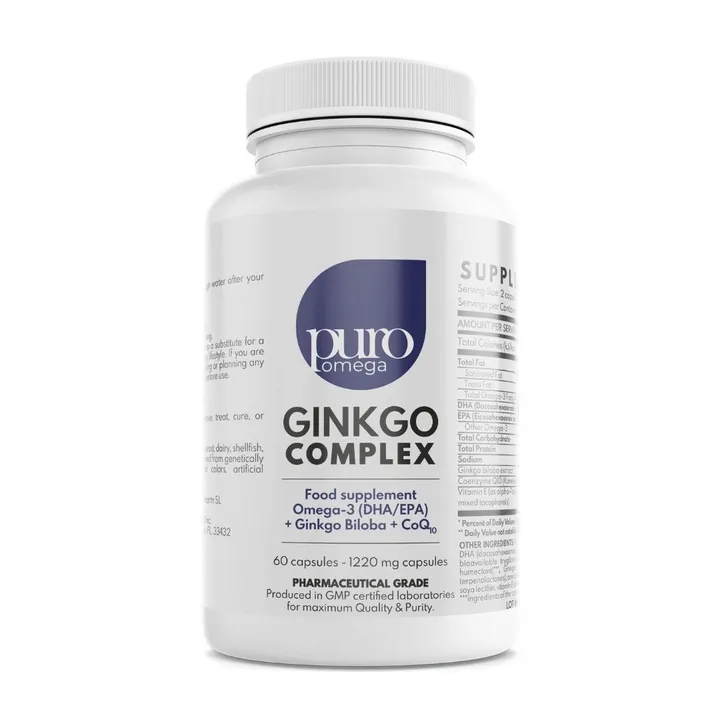 VitalRemedyMD PuroOmega Ginkgo Complex - Brain Health & Omega-3 Support