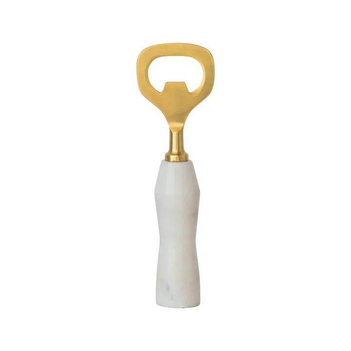 Storied Home Elegant Stainless Steel & Marble Bottle Opener