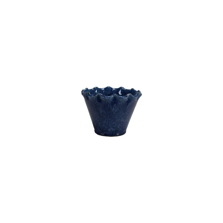 Storied Home Stoneware Planter With Ruffled Edge