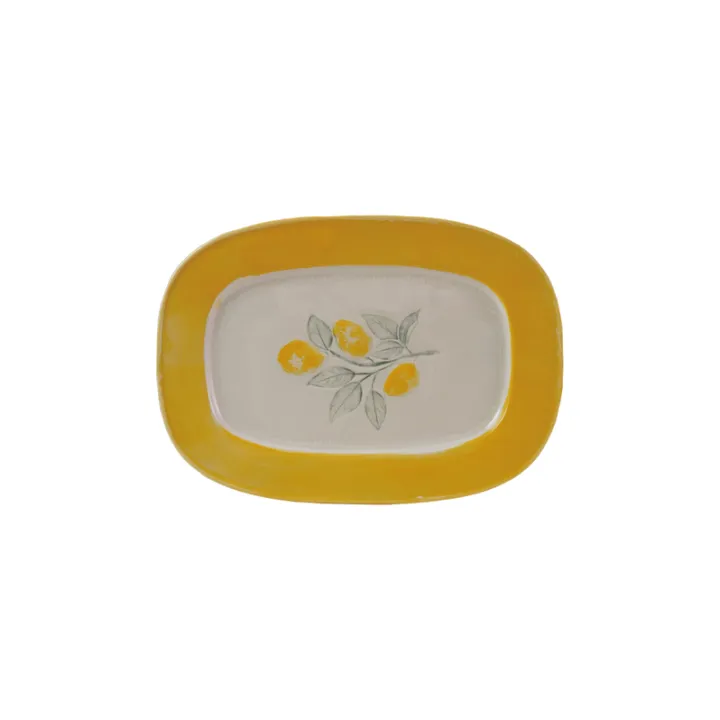 Storied Home Stoneware Plate with Lemons