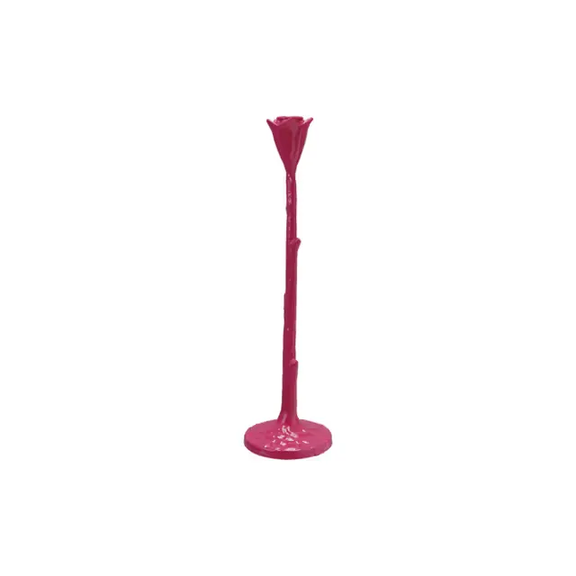 Storied Home Cast Iron Flower Shaped Taper Holder