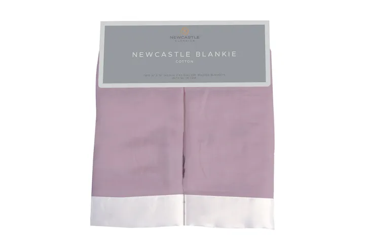 Newcastle Classic Orchid Lavender Cotton Muslin Security Baby Blankie