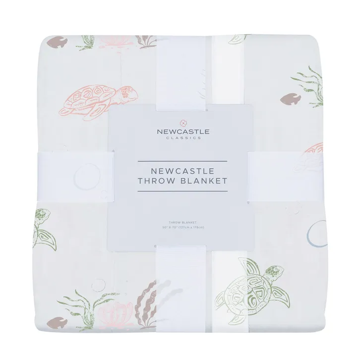 Newcastle Classic Turtles Bamboo Muslin Throw Blanket