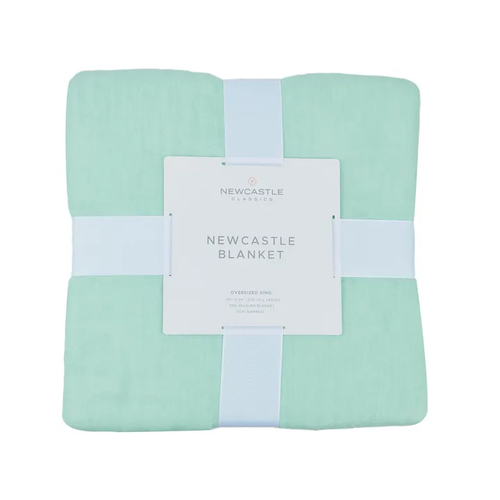 Newcastle Classic Seafoam Green Oversized Queen Bamboo Bed Blanket