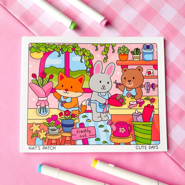 Nat's Patch Cute Days Coloring Book