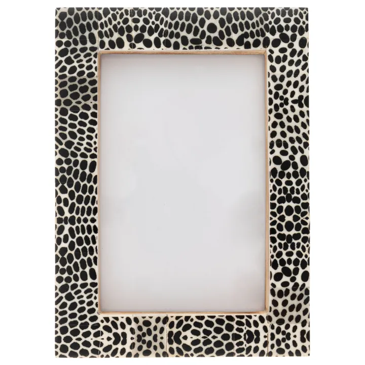 Karma Spotted Rectangle Natural Bone Picture Frame