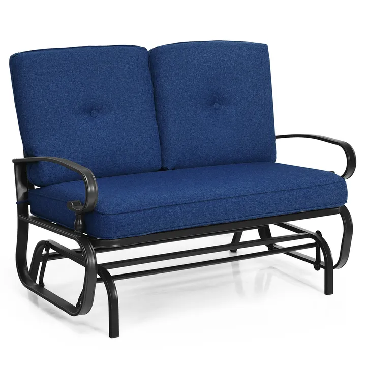 Directdeals 2 Seats Outdoor Swing Glider Chair With Comfortable Cushions