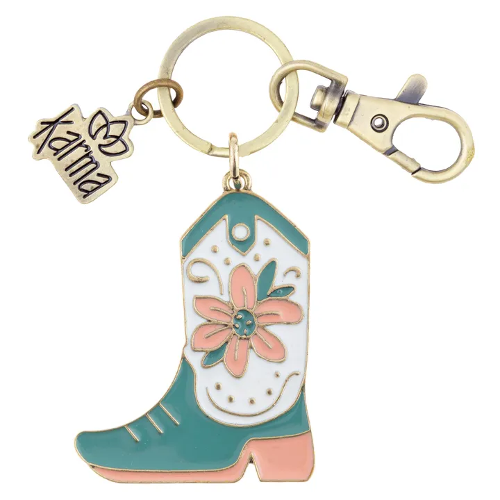 Karma Boot Enamel Key Chains