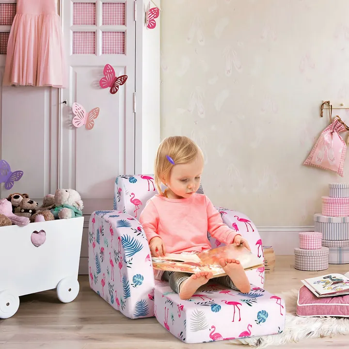 Gbruno Store 3-In-1 Convertible Kid Sofa Bed Flip-Out Chair Lounger For Toddler