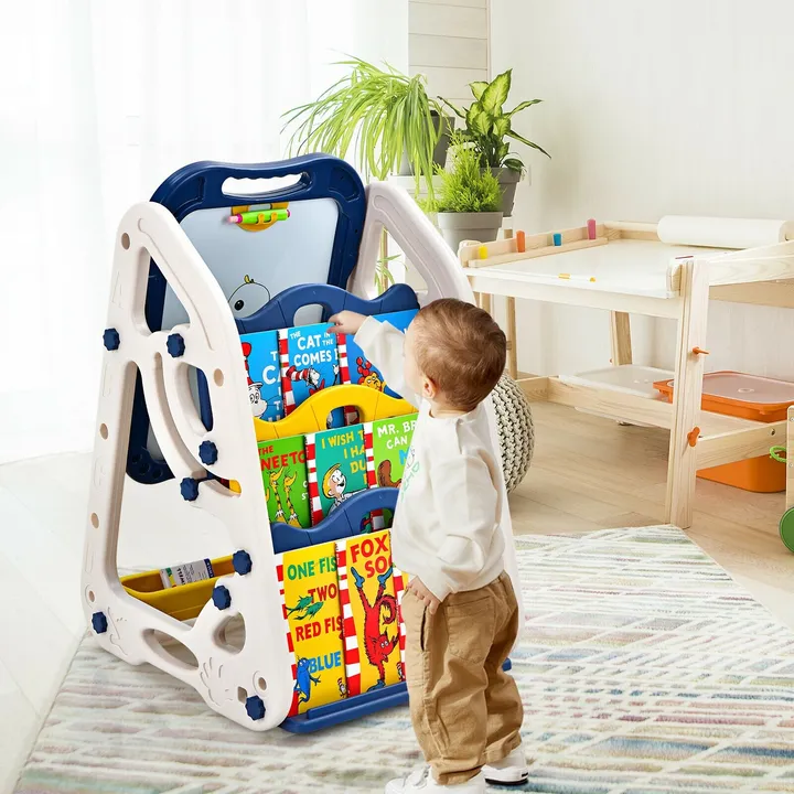 Gbruno Store 3-In-1 Kids Art Easel Double-Sided Tabletop Easel With Art Accessories
