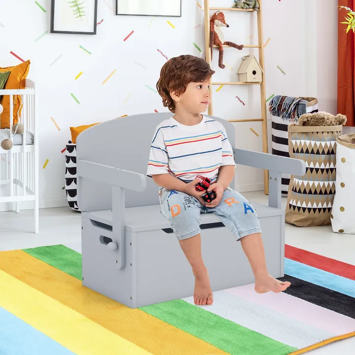 Gbruno Store 3-in-1 Kids Convertible Storage Bench & Activity Table Set
