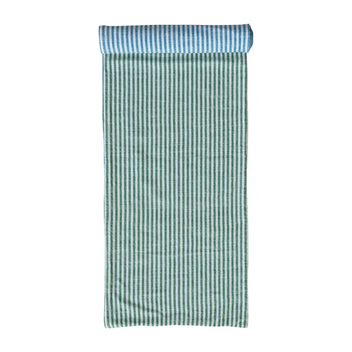 Storied Home Woven Cotton Reversible Striped Table Runner