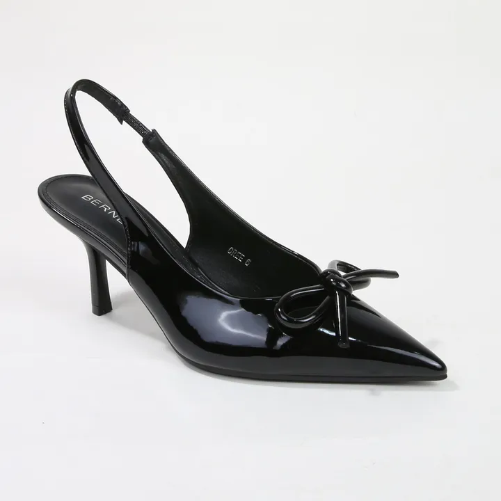 Berness Cree Bow Accent Slingback Kitten Heel Pumps