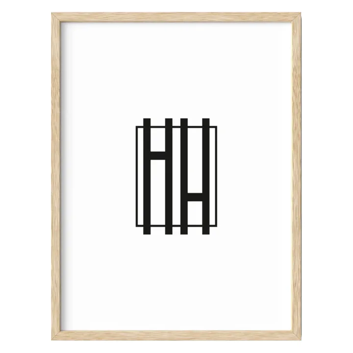 Haus and Hues Standalone Glass Oak Wood Frames