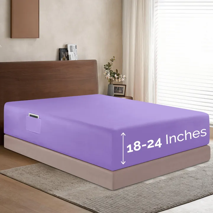 Elegant Comfort Extra Deep Pocket Single Fitted Sheet For High Mattress