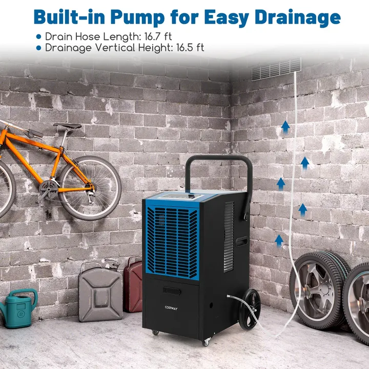 Directdeals 140 Pints Commercial Dehumidifier Crawl Space Dehumidifier