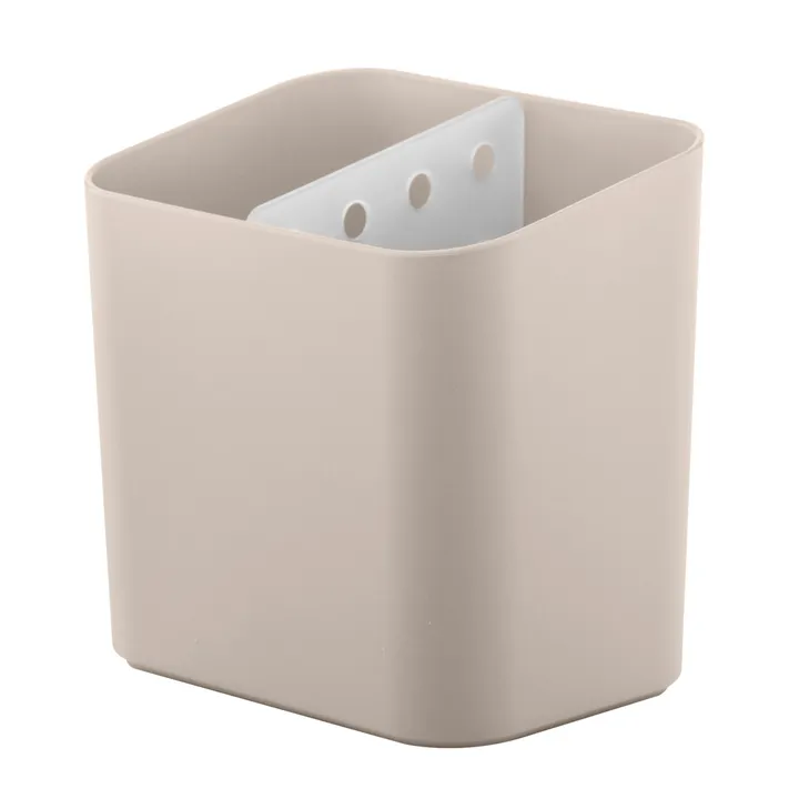 OU OU Utensil Holder with Removable Divider, Nonslip Cutlery Drainer with Built In Reservoir