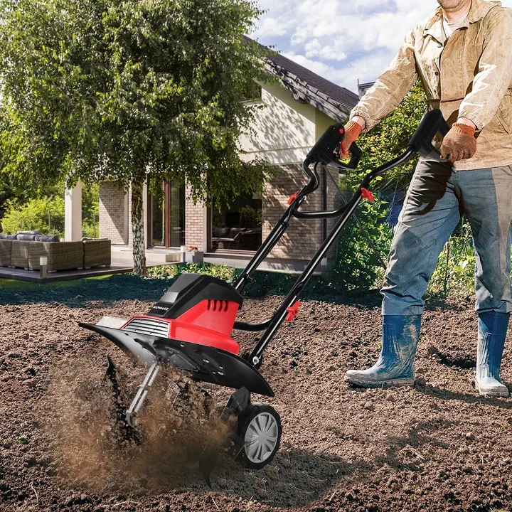 Directdeals 13.5 Amp Corded Electric Tiller and Cultivator 9-Inch Tilling Depth