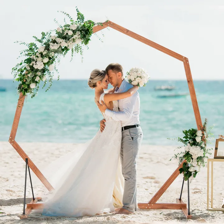 Directdeals Wooden Wedding Arch Solid Wood Arbor Backdrop Stand