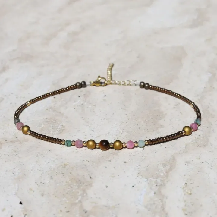 Lovepray Jewelry Tourmaline And Hematite Anklet