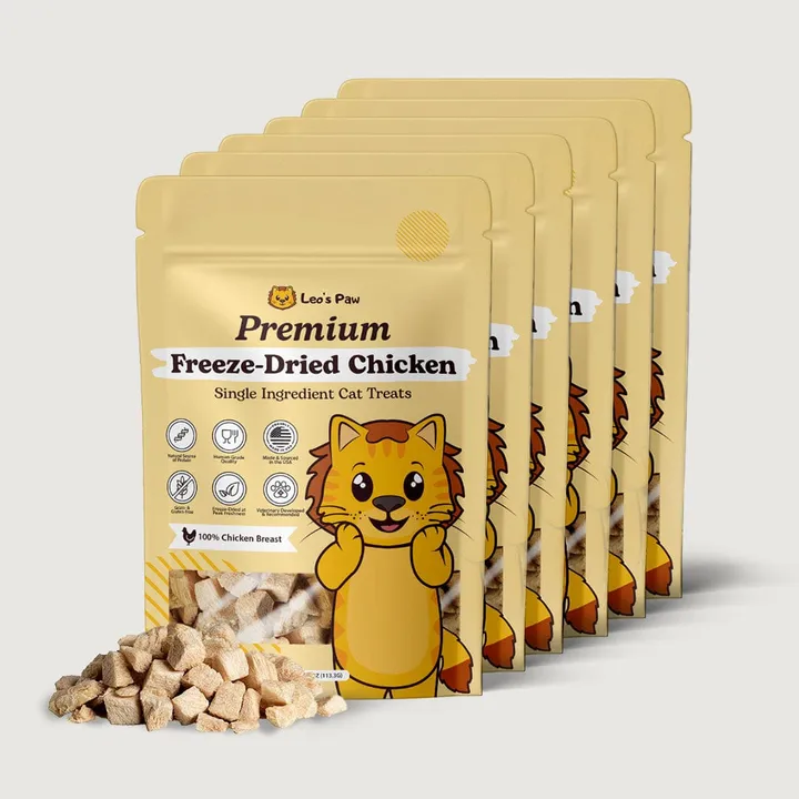 Leo's Paw Freeze Dried Chicken Treats - 6-Pack