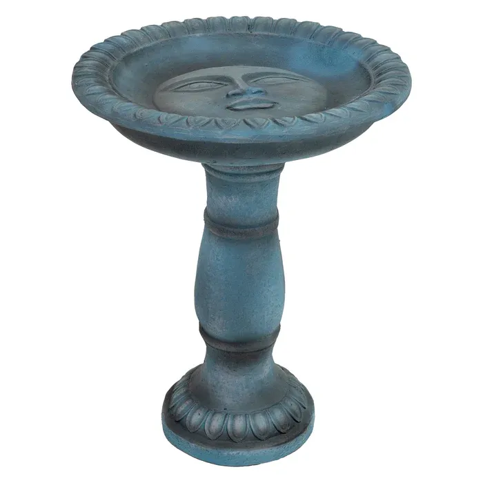 Sunnydaze Façade du Soleil Reinforced Concrete Bird Bath