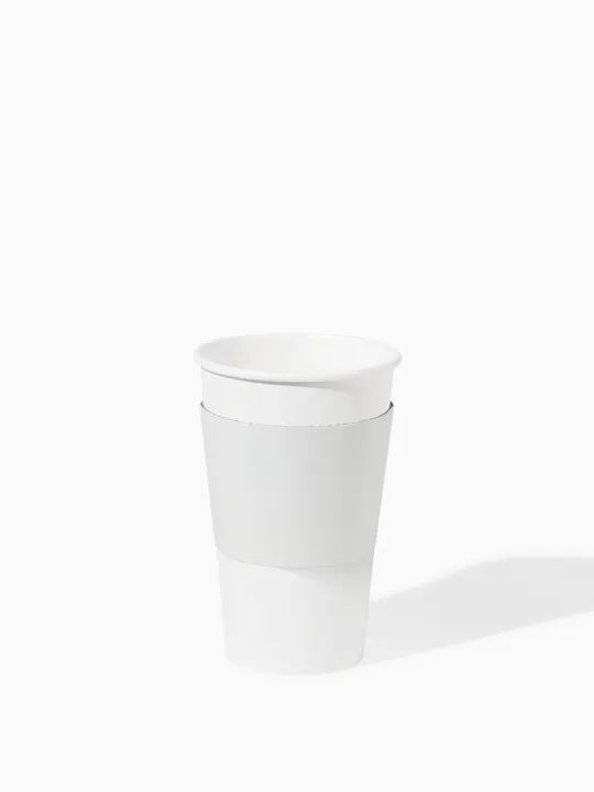 TOSSWARE Go Paper Cup Sleeves - Bulk - White Sleeve