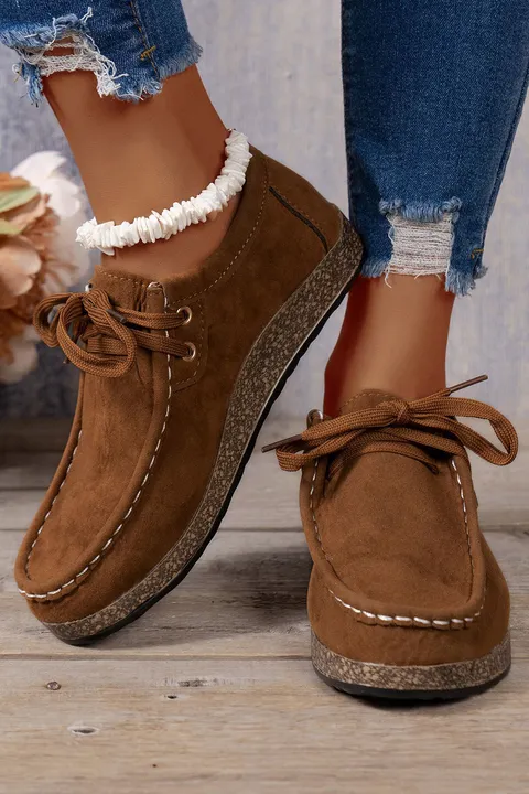 Threaded Pear Apparel Sutton Thick Sole Lace-up Casual Shoes